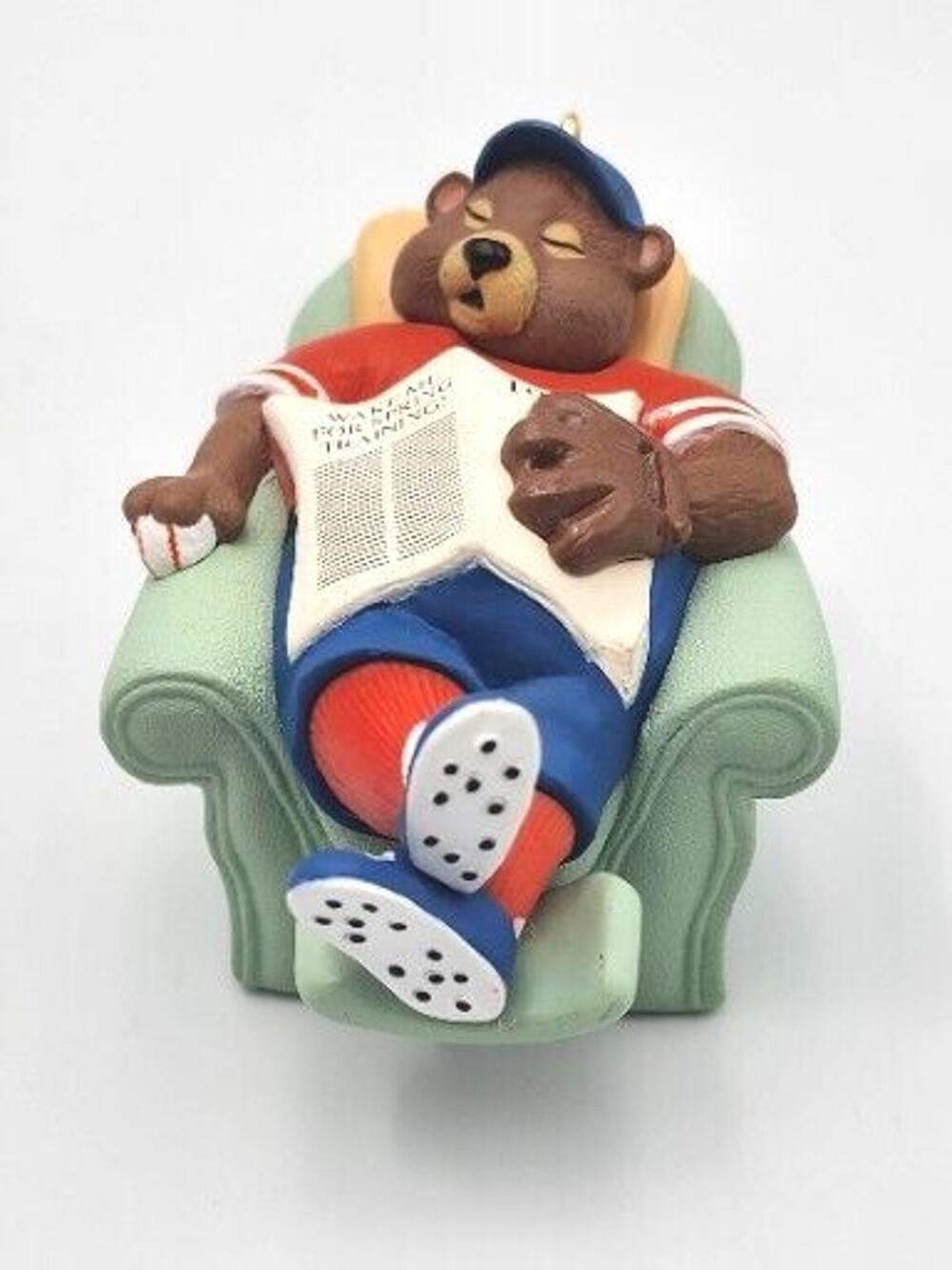 Hallmark Keepsake Christmas Ornament Happy Holi-doze Bear Dreaming VTG 1996 BOX